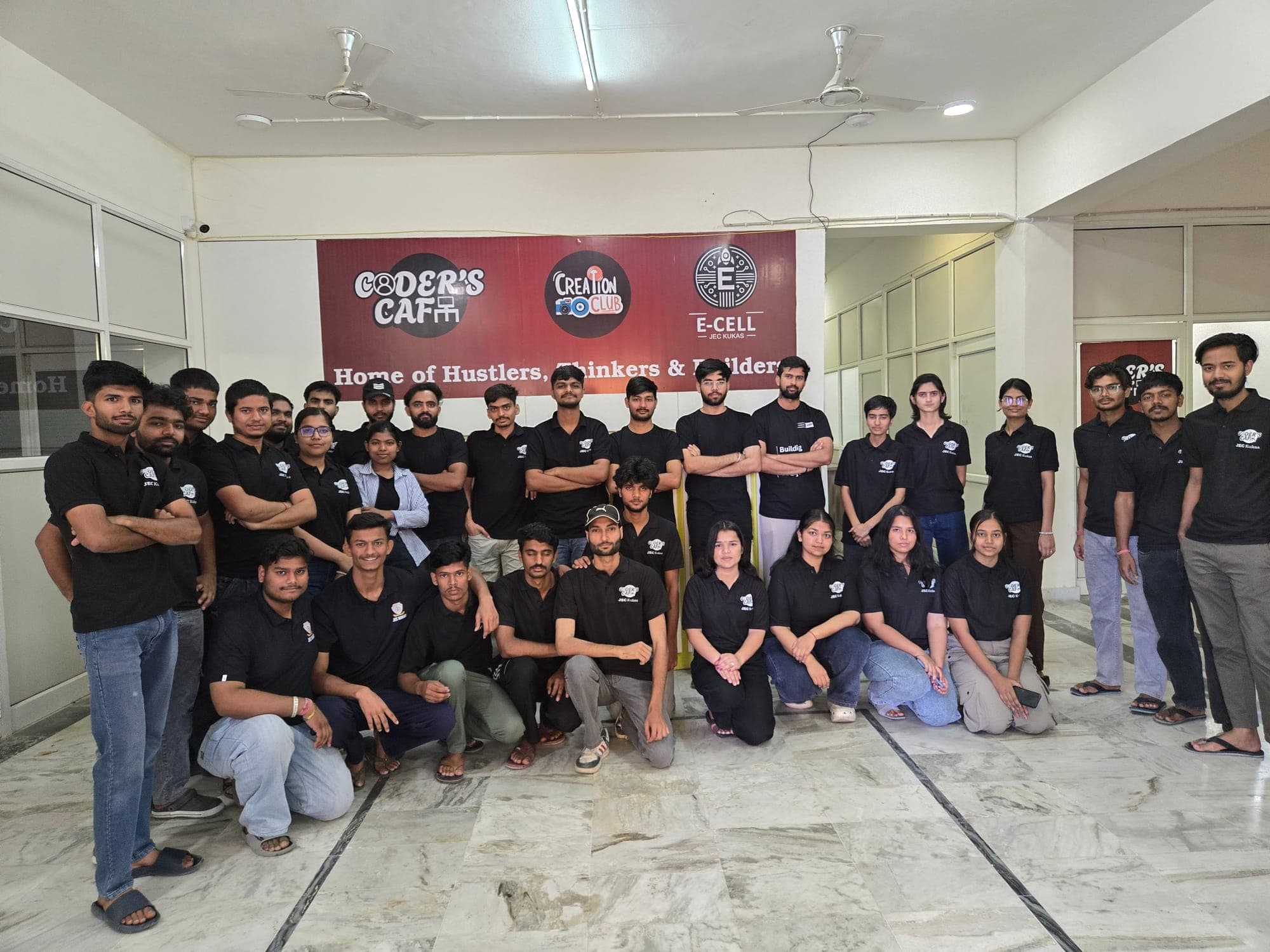 Coder's Cafe JEC club members at Jaipur Engineering College
